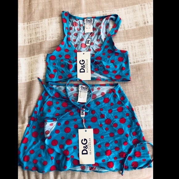 Dolce & Gabbana Other - Dolce & Gabbana Girls Swim Set: Bralette & Skirt